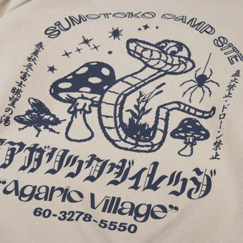 Edwin Agaric Village Sweatshirt White Pepper-2