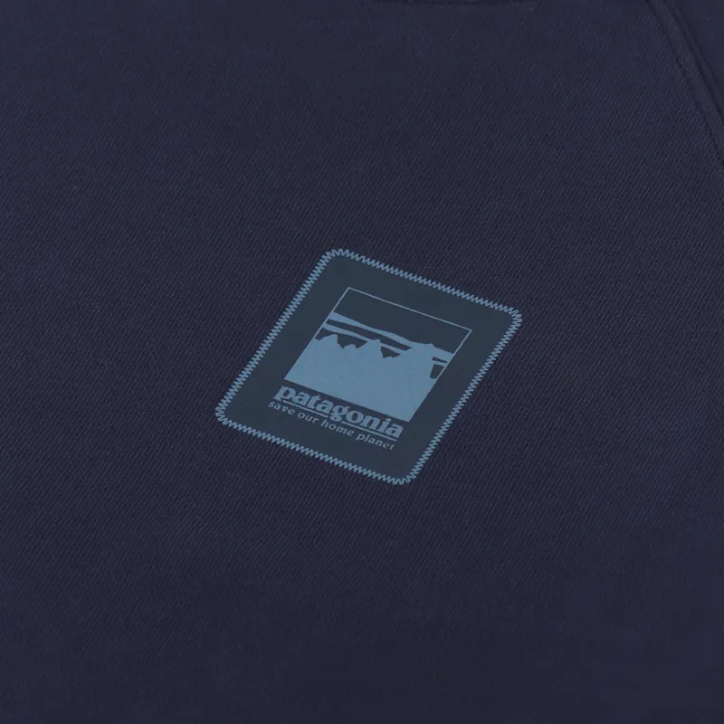 Patagonia Alpine Icon Regenerative Organic Cotton Crew Sweatshirt New Navy-5