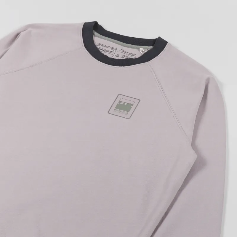 Patagonia Alpine Icon Regenerative Organic Cotton Crew Sweatshirt Stingray Mauve-2