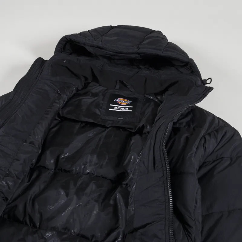 Dickies Womens Alatna Oversized Puffer Jacket Black-7
