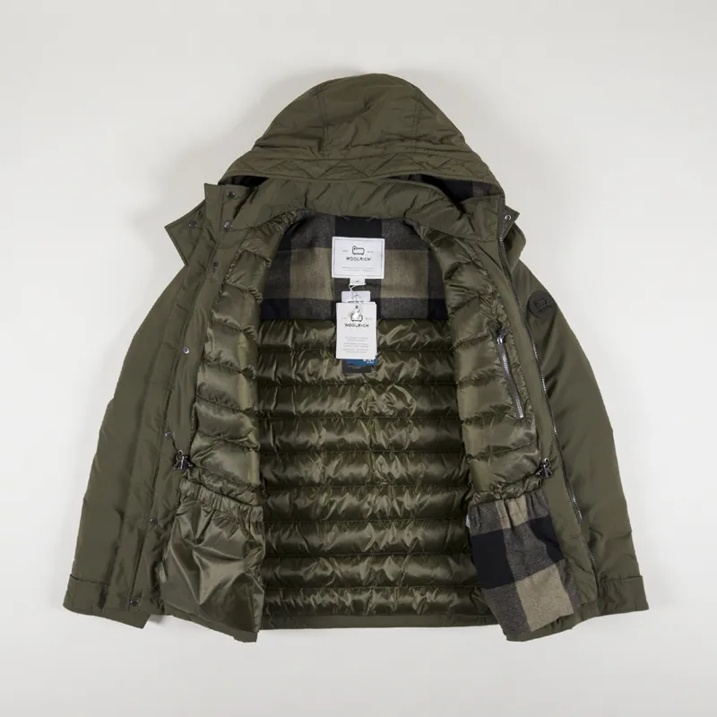 Woolrich Aleutian Field Down Jacket Dark Green-1