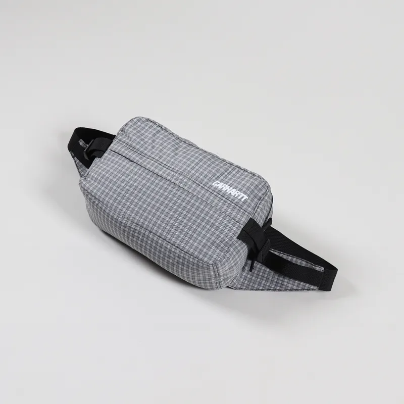 Carhartt WIP Mens Alistair Check Hip Bag Shiver Black Pack