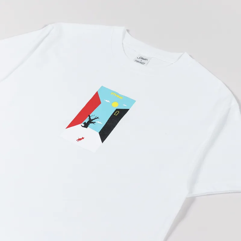 Studio Skateboards Alley Cat T Shirt White-2