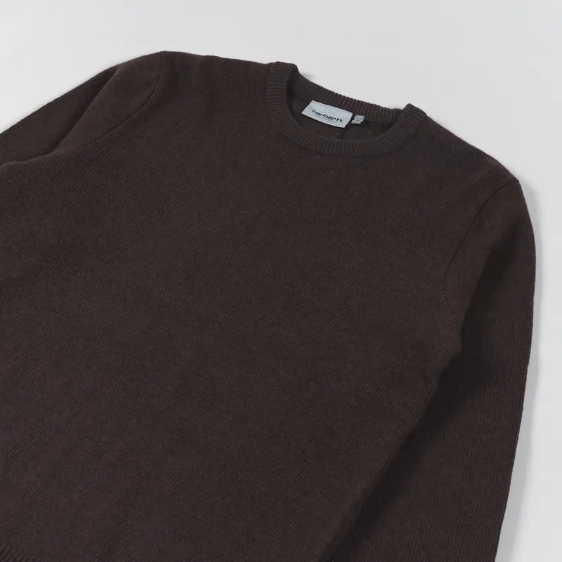 Carhartt WIP Allen Sweater Dark Umber Heather-1