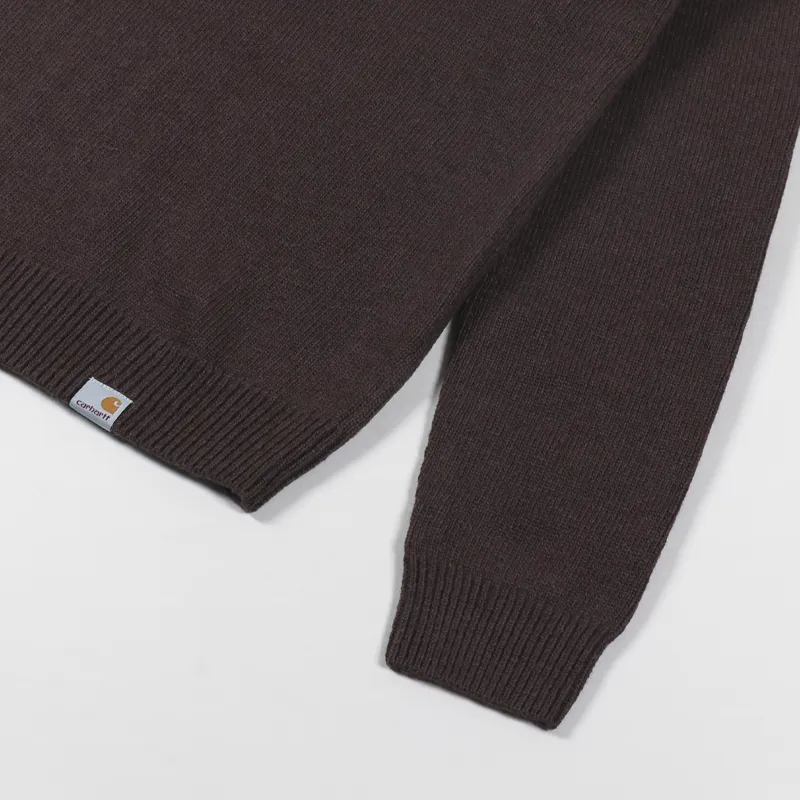 Carhartt WIP Allen Sweater Dark Umber Heather-2