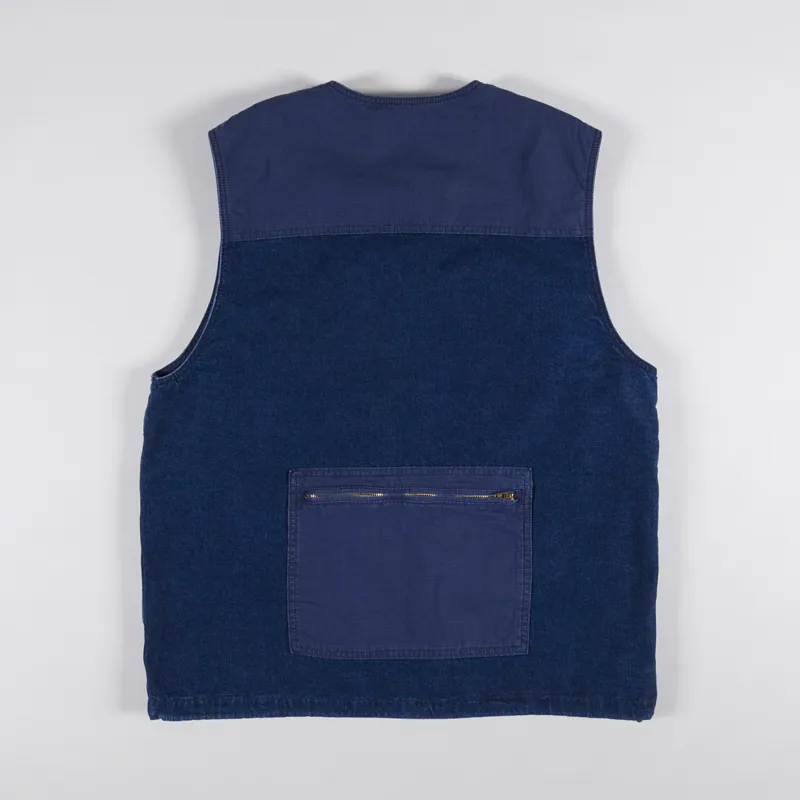 Carhartt WIP Mens Alma Vest Blue Denim Gilet