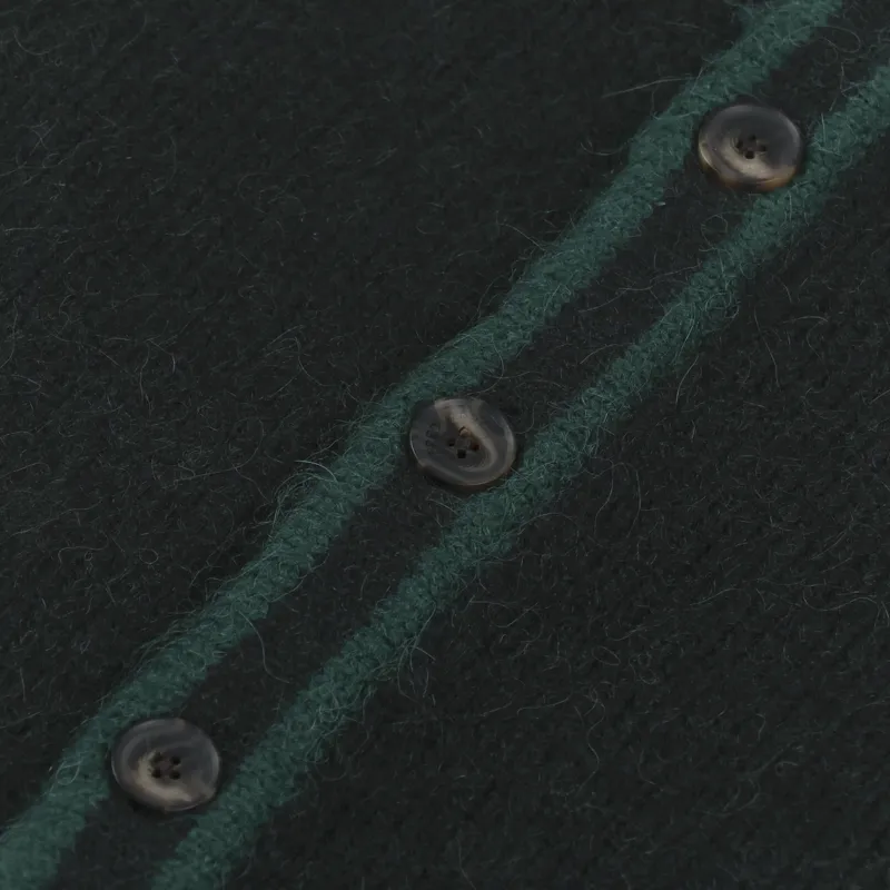 フレッドペリー　Alpaca Blend Cardigan Fred Perry Mens Knitted Alpaca Blend Cardigan Night Green