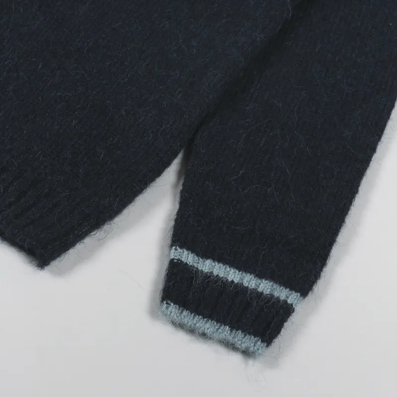 Fred Perry Alpaca Blend Crew Neck Jumper Navy-5