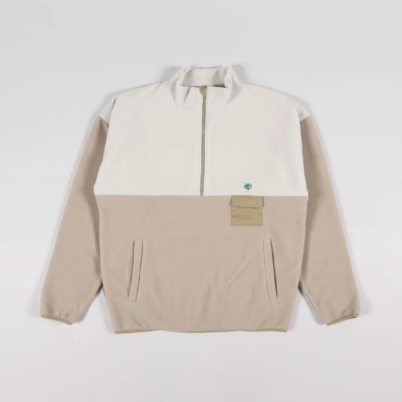 Magenta Alpin Fleece Neck Zip Fleece Beige