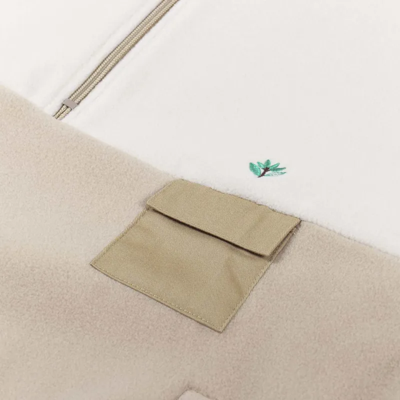 Magenta Alpin Fleece Neck Zip Fleece Beige-5
