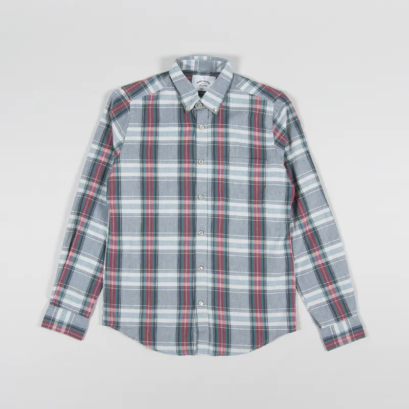 Portuguese Flannel Alqueive Shirt Grey Red
