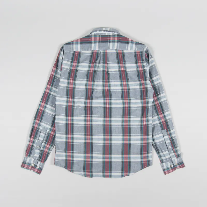 Portuguese Flannel Alqueive Shirt Grey Red-1
