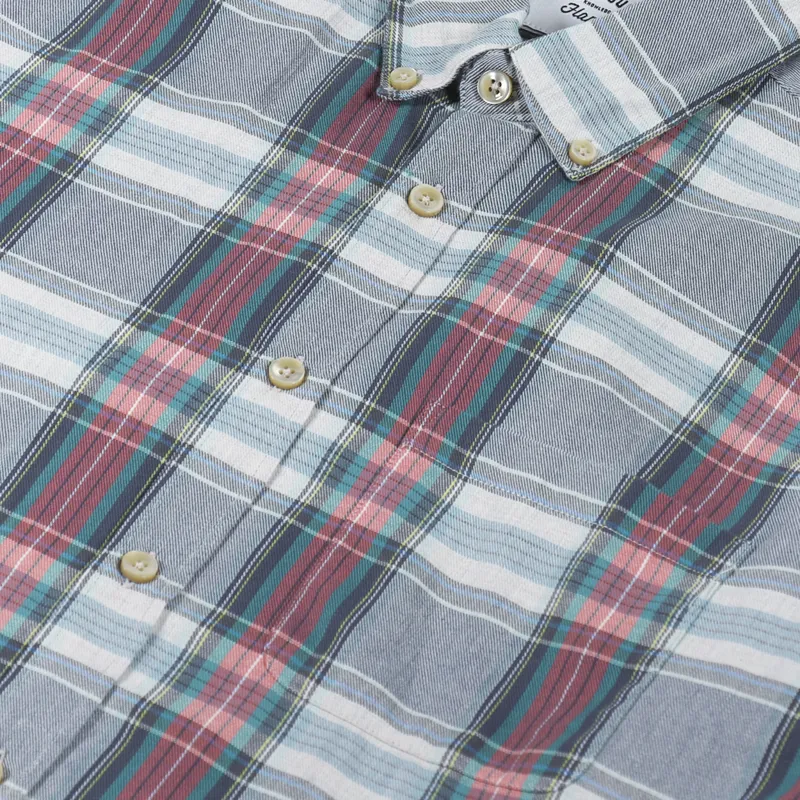 Portuguese Flannel Alqueive Shirt Grey Red-4