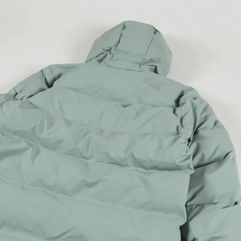 Rains Womens Insulated Alta Long Puffer Jacket Haze Green