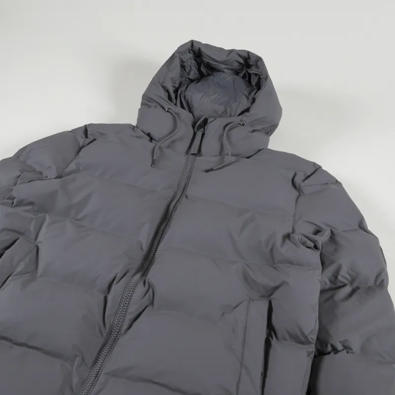 Light grey puffer jacket mens top