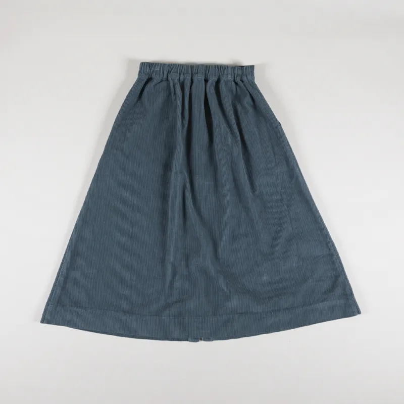 Beaumont Organic Womens Alyvia Cord Skirt Petrol-4