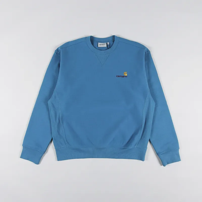 Carhartt WIP American Script Sweat Amalfi