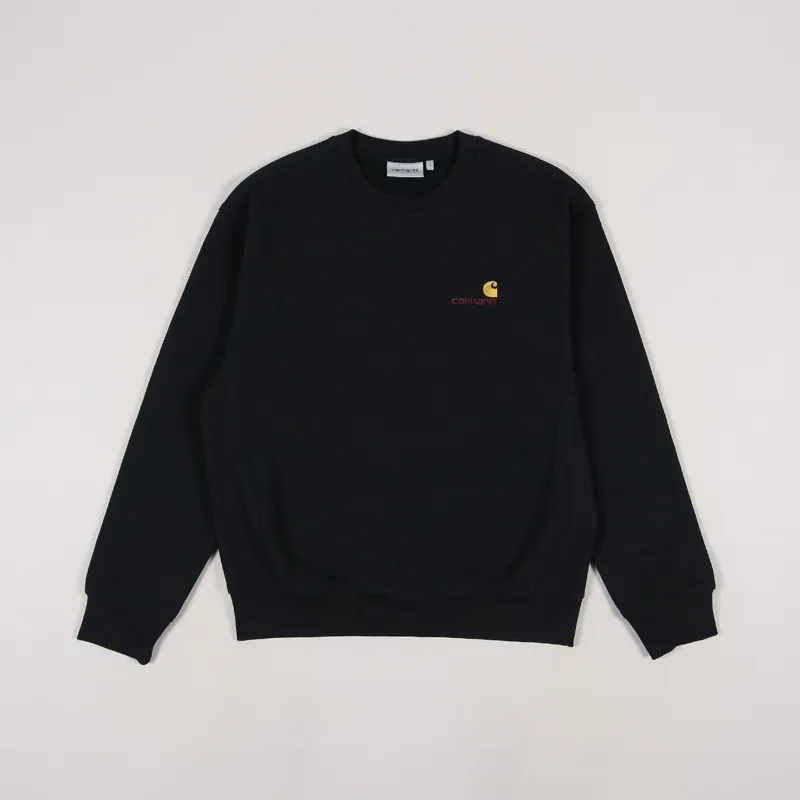 Carhartt WIP American Script Sweat Black