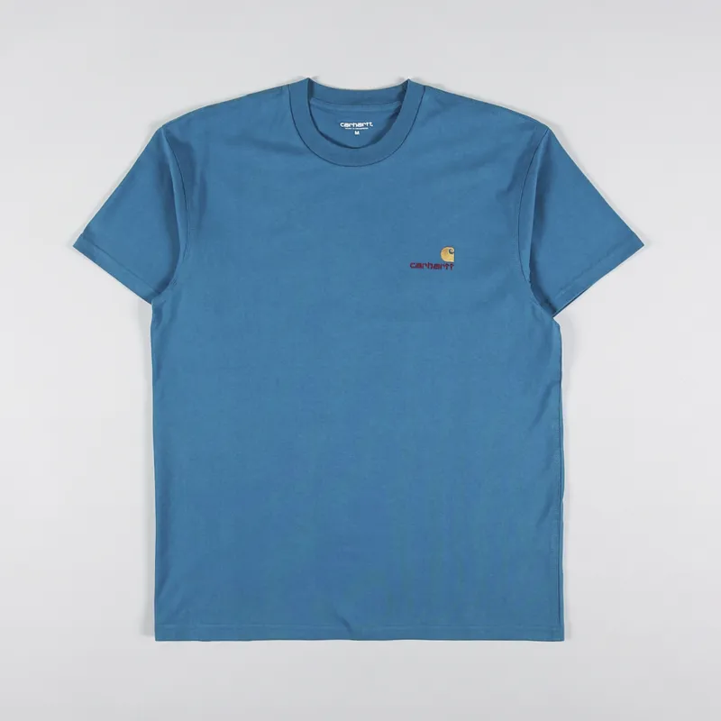 Carhartt WIP American Script T Shirt Amalfi