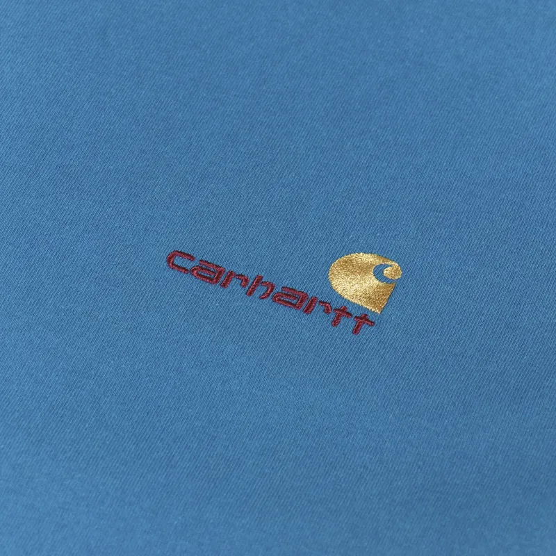 Carhartt WIP American Script T Shirt Amalfi-1