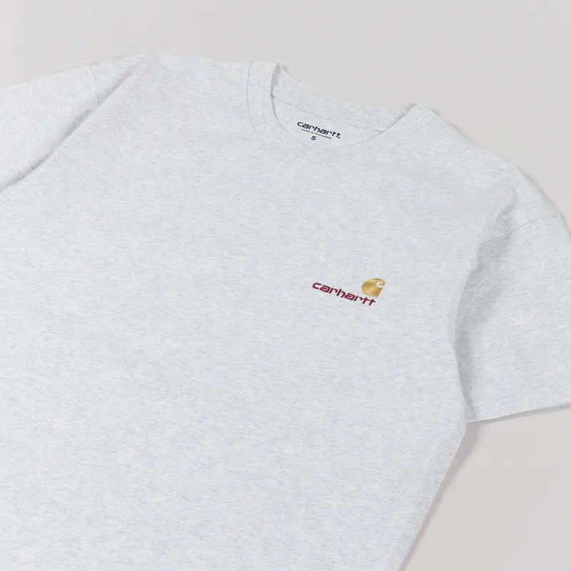 Carhartt WIP American Script T Shirt Ash Heather-1