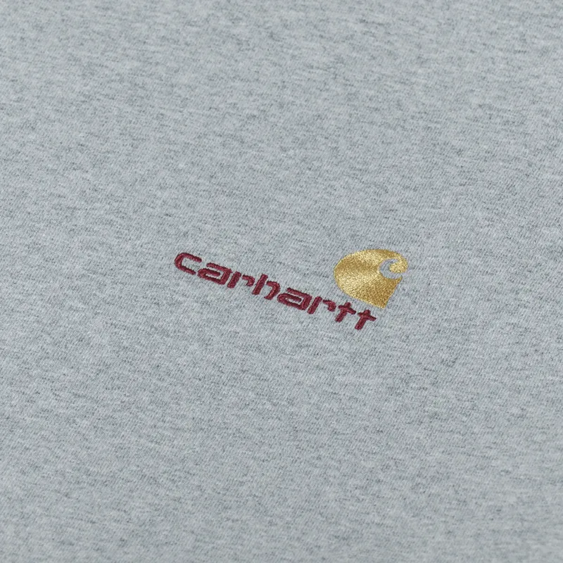 Carhartt WIP American Script T Shirt Grey Heather-2