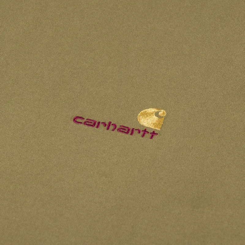 Carhartt WIP American Script T Shirt Larch-1