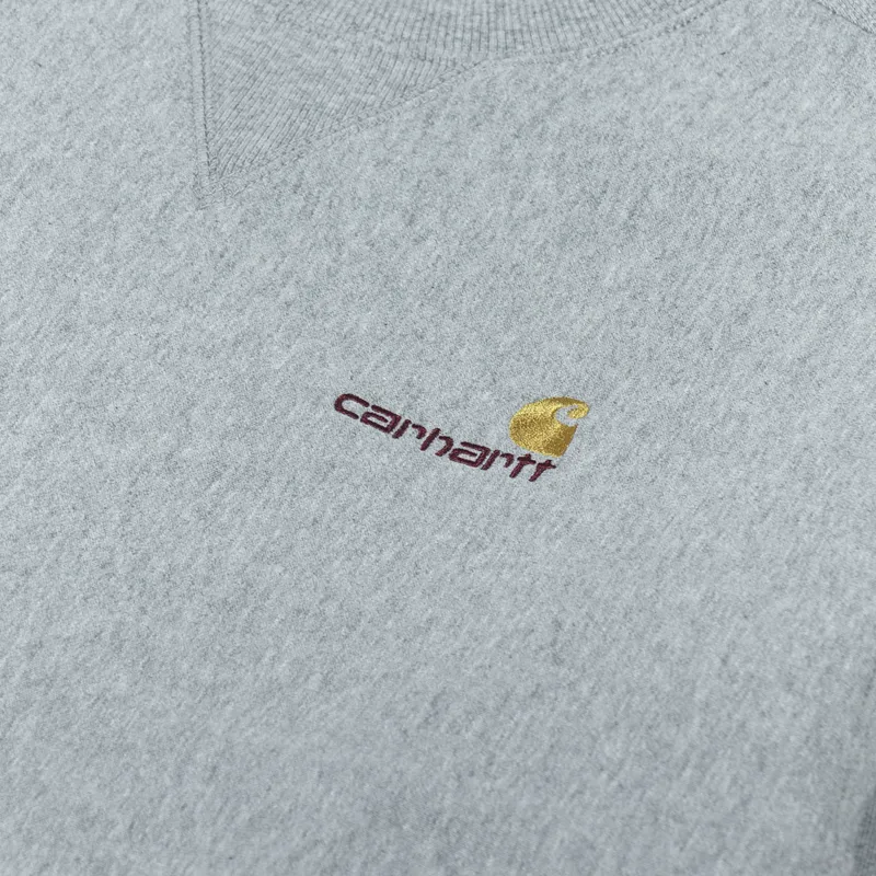 Carhartt WIP American Script Sweat Grey Heather-5