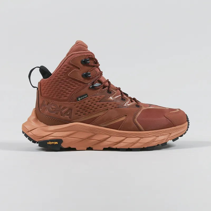 HOKA ONE ONE Mens Anacapa Mid GTX Boots Baked Clay Sun Baked