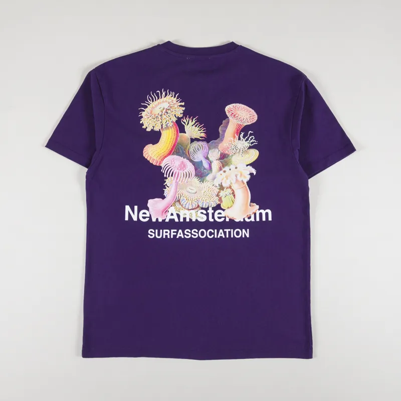 New Amsterdam Surf Association Anemone T Shirt Purple