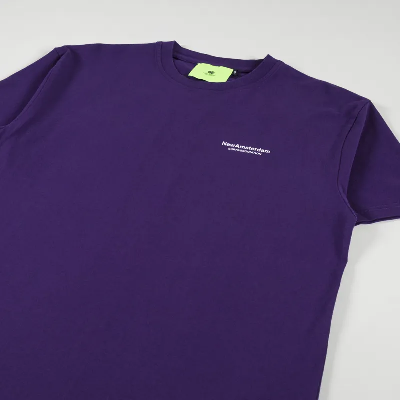 New Amsterdam Surf Association Anemone T Shirt Purple-3