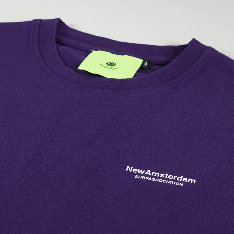 New Amsterdam Surf Association Anemone T Shirt Purple-5