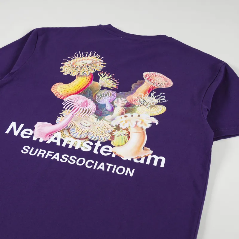 New Amsterdam Surf Association Anemone T Shirt Purple-2