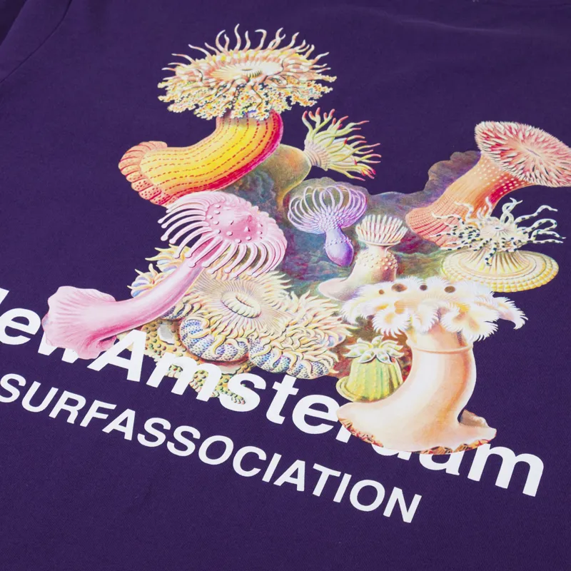New Amsterdam Surf Association Anemone T Shirt Purple-4