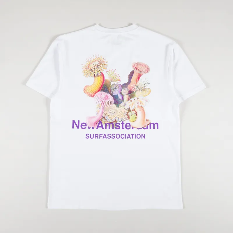 New Amsterdam Surf Association Anemone T Shirt White