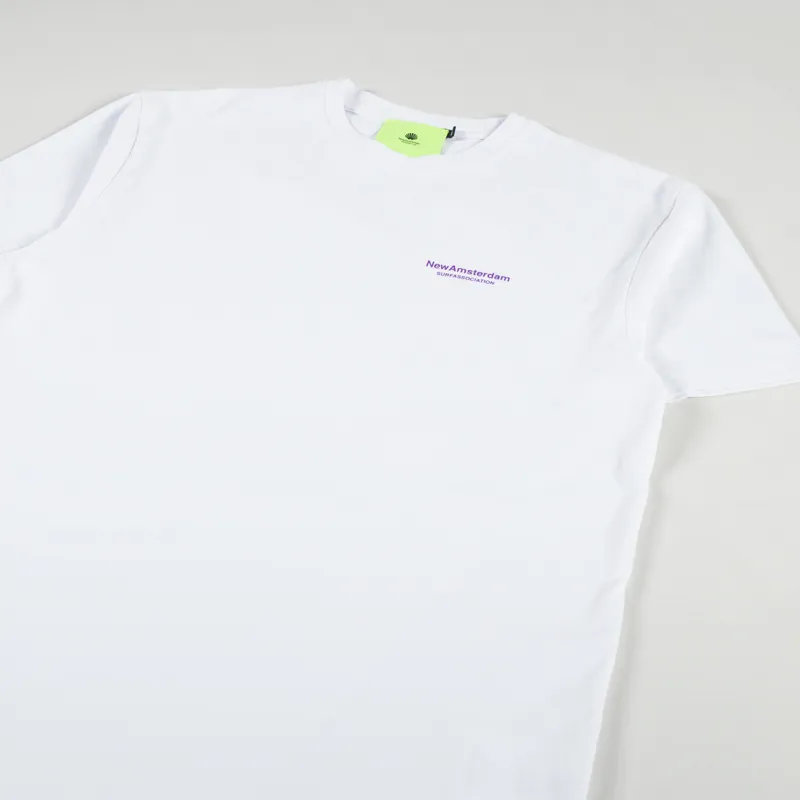 New Amsterdam Surf Association Anemone T Shirt White-3