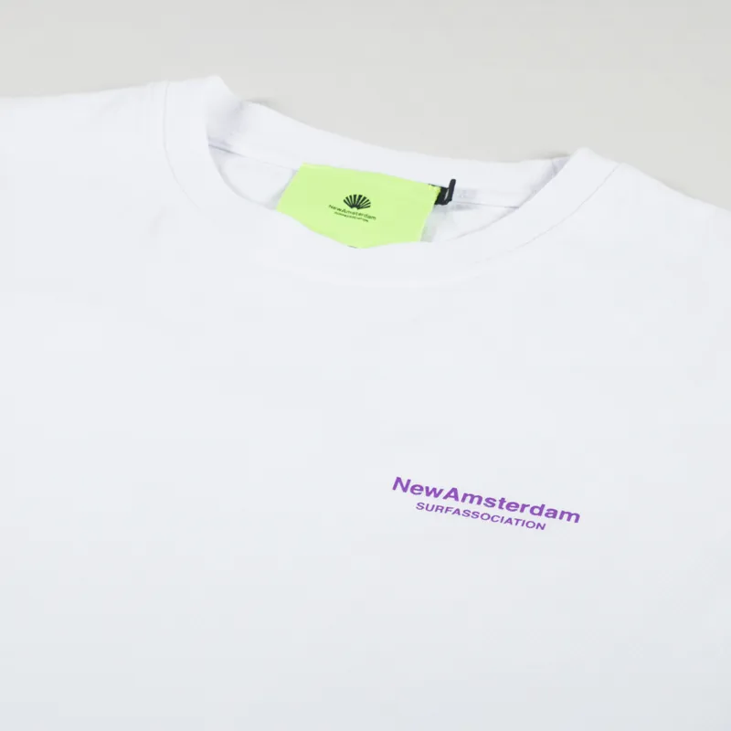 New Amsterdam Surf Association Anemone T Shirt White-5
