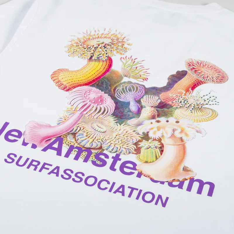 New Amsterdam Surf Association Anemone T Shirt White-4
