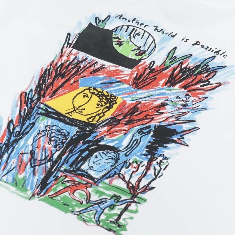 Polar Skate Co. Another World Is Possible T Shirt White-4