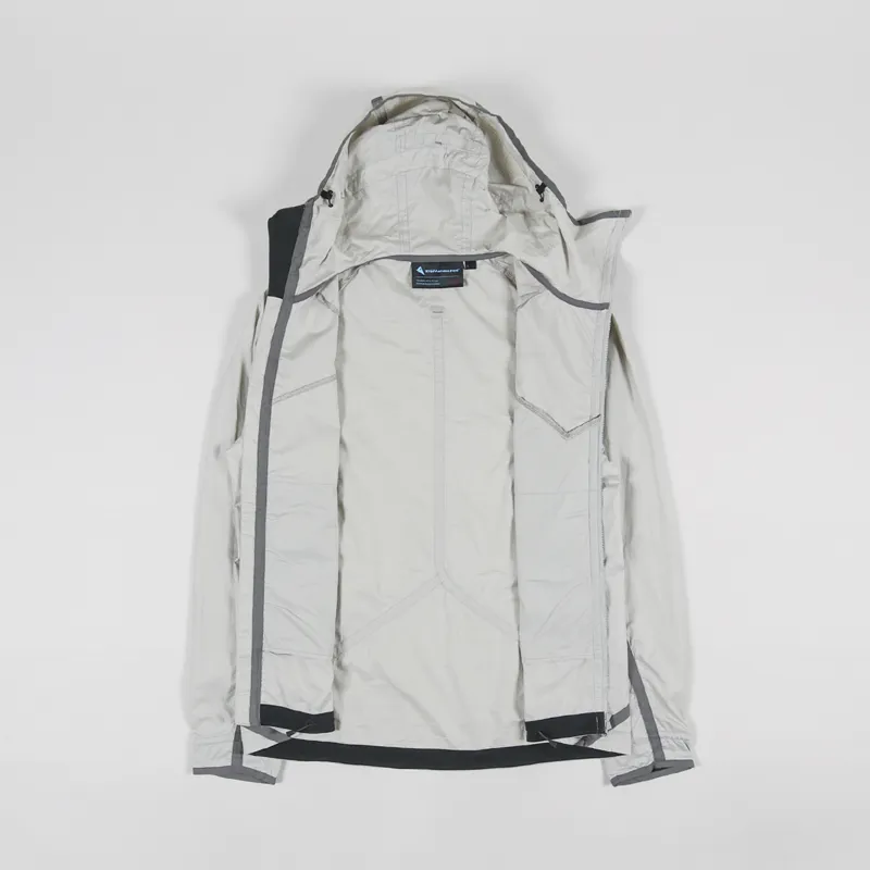 Klattermusen Mens Ansur Hooded Windproof Jacket Dove Raven