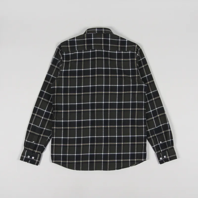 Norse Projects Anton Brushed Flannel Check Shirt Beech Green-1