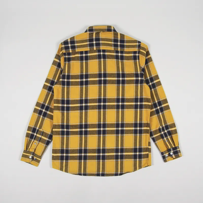 Norse Projects Anton Brushed Flannel Check Shirt Turmeric Yellow-1