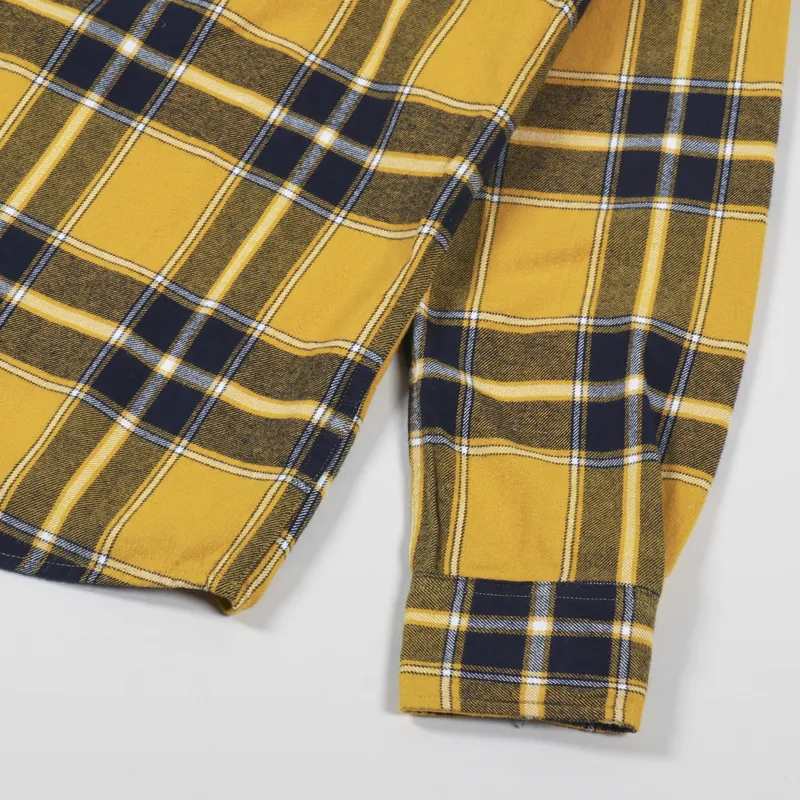 Norse Projects Anton Brushed Flannel Check Shirt Turmeric Yellow-4