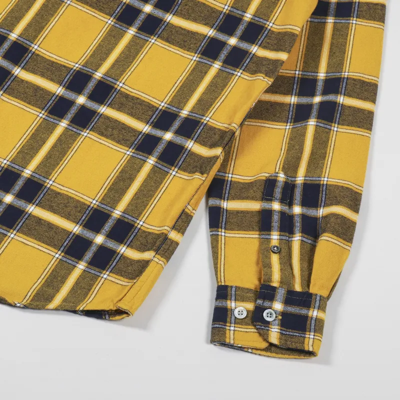 Norse Projects Anton Brushed Flannel Check Shirt Turmeric Yellow-6