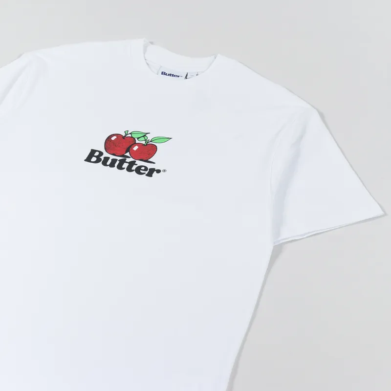 Butter Goods Apples Logo T Shirt White-2