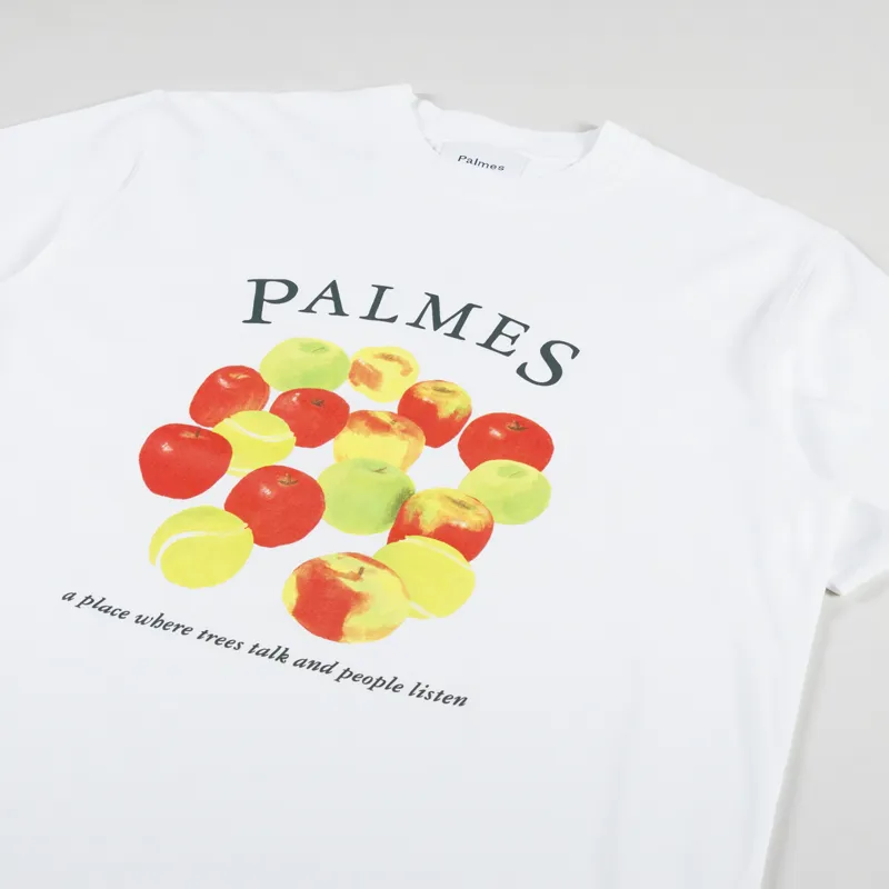 Palmes Tennis Society Apples T Shirt White-1