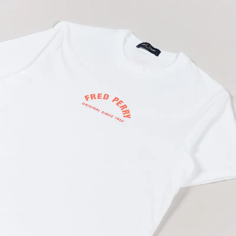 Fred Perry Arch Branded T Shirt White-3