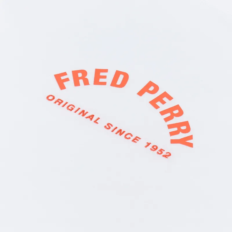 Fred Perry Arch Branded T Shirt White-2