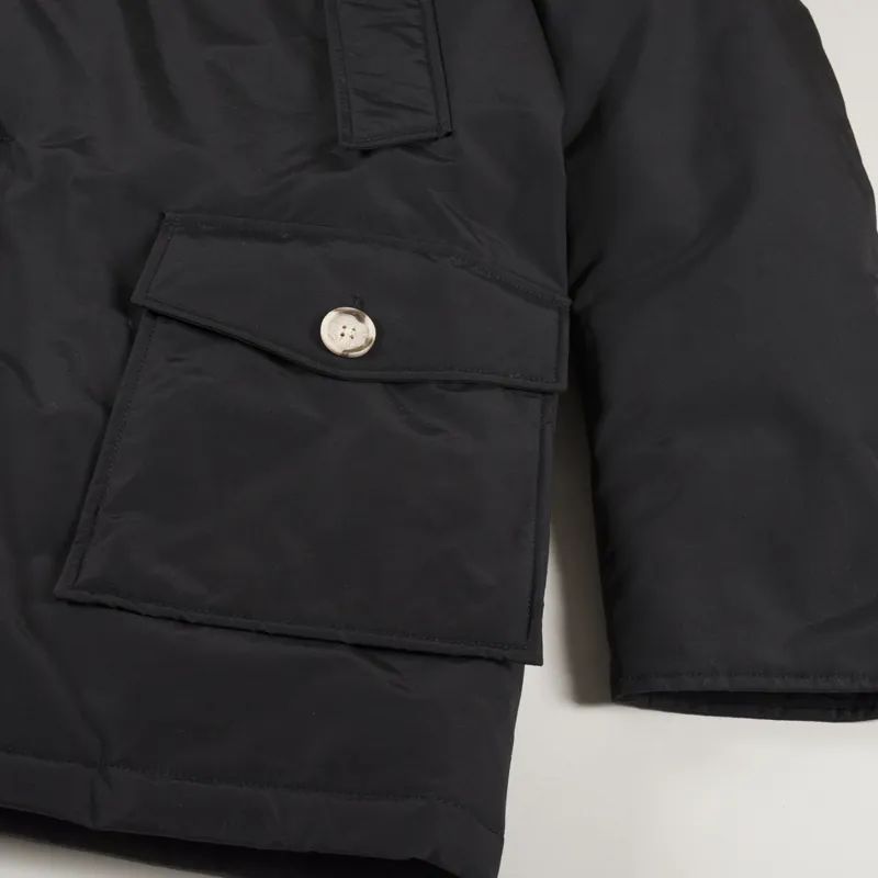 Woolrich Arctic Parka in Ramar Cloth Black-4