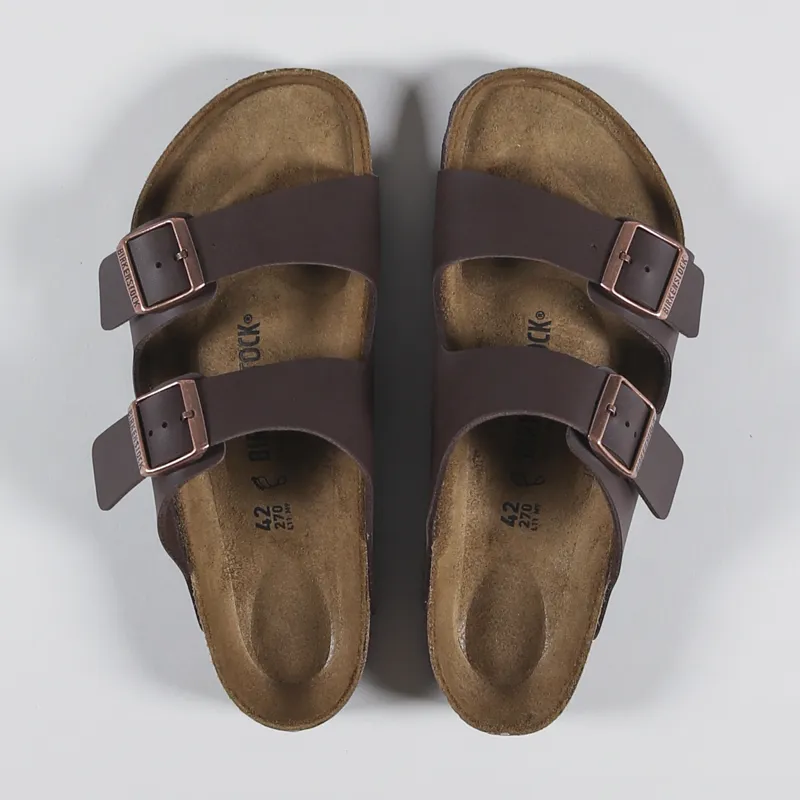 Birkenstock Arizona Birko-Flor Regular Fit Sandals Dark Brown-1